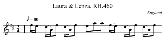 Laura & Lenza. RH.460 - staff notation