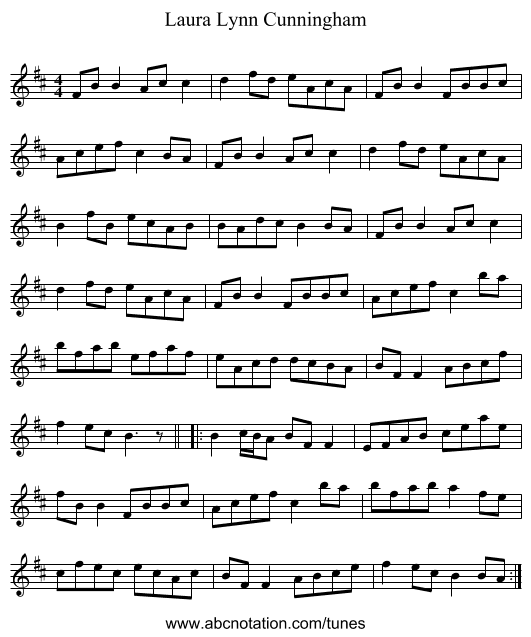 Laura Lynn Cunningham - staff notation