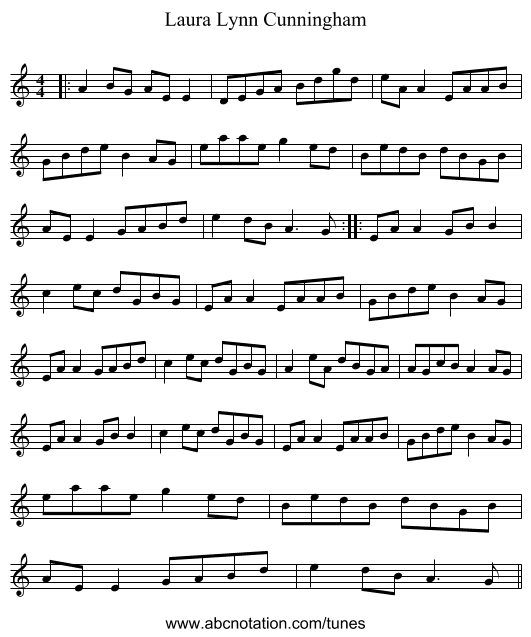 Laura Lynn Cunningham - staff notation