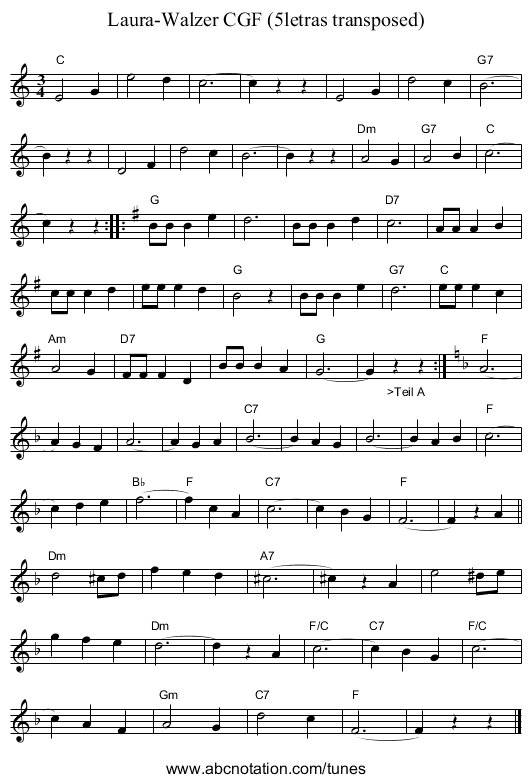 Laura-Walzer CGF (5letras transposed) - staff notation