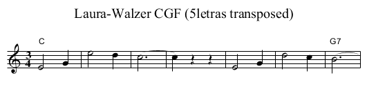 Laura-Walzer CGF (5letras transposed) - staff notation