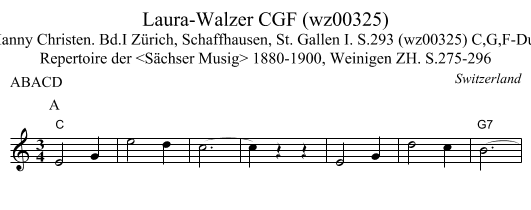 Laura-Walzer CGF (wz00325) - staff notation