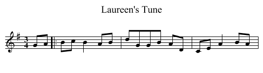 Laureen's Tune - staff notation