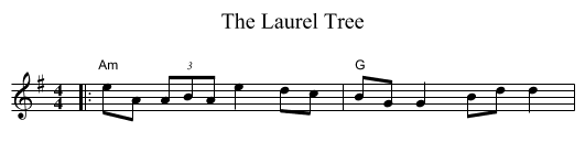 Laurel Tree, The  - staff notation