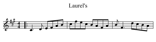 Laurel's - staff notation