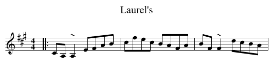 Laurel's - staff notation