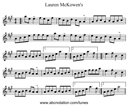Lauren McKowen's - staff notation