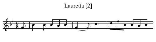 Lauretta [2] - staff notation