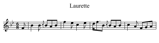 Laurette - staff notation
