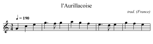 l'Aurillacoise - staff notation