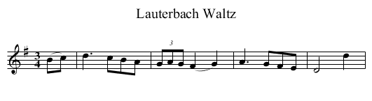 Lauterbach Waltz - staff notation
