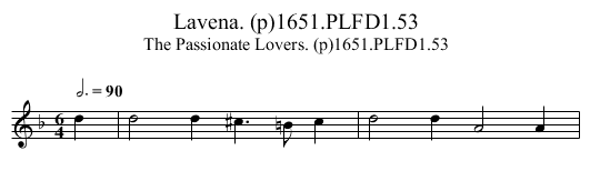 Lavena. (p)1651.PLFD1.53 - staff notation