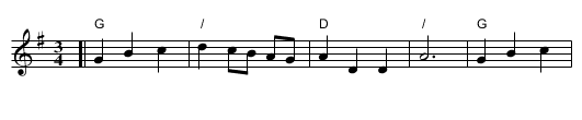 Lavender's Blue - staff notation