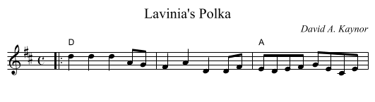 Lavinia's Polka - staff notation