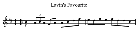 Lavin's Favourite - staff notation
