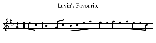 Lavin's Favourite - staff notation