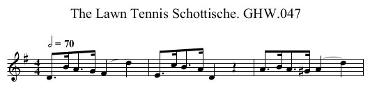 Lawn Tennis Schottische. GHW.047, The - staff notation