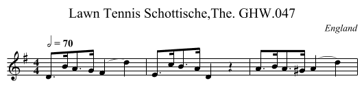Lawn Tennis Schottische,The. GHW.047 - staff notation