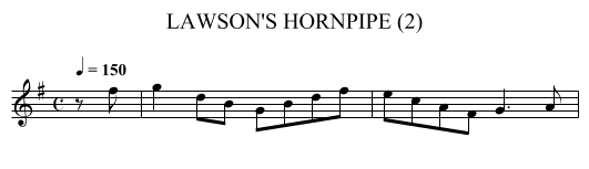 LAWSON'S HORNPIPE (2) - staff notation