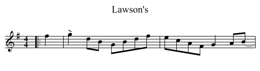 Lawson's - staff notation