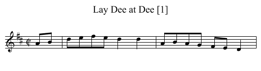 Lay Dee at Dee [1] - staff notation