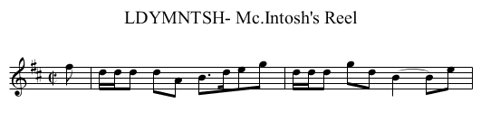 LDYMNTSH- Mc.Intosh's Reel - staff notation