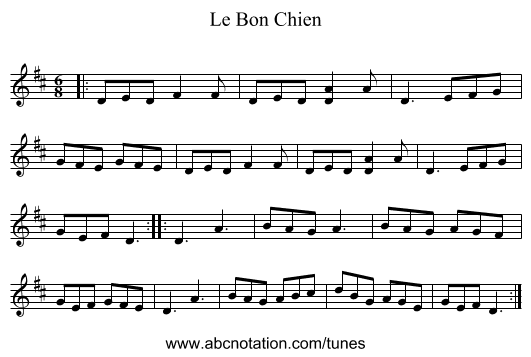 Le Bon Chien - staff notation