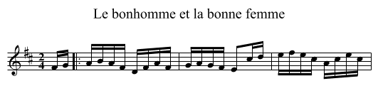 Le bonhomme et la bonne femme - staff notation