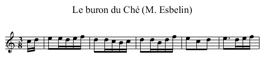 Le buron du Ché (M. Esbelin) - staff notation