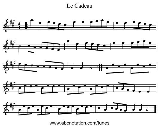 Le Cadeau - staff notation