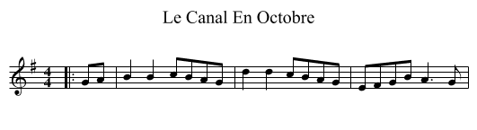 Le Canal En Octobre - staff notation