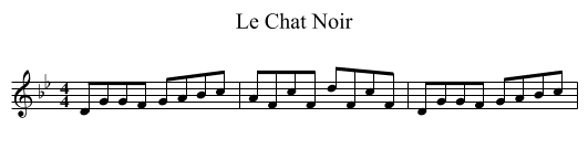 Le Chat Noir - staff notation