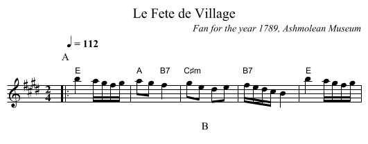 Le Fete de Village - staff notation