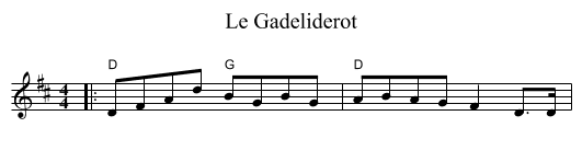 Le Gadeliderot - staff notation