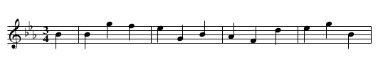 Le Gentil Husard - staff notation