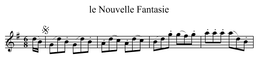 le Nouvelle Fantasie - staff notation