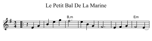 Le Petit Bal De La Marine - staff notation