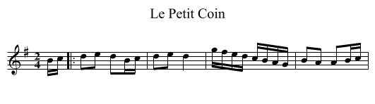 Le Petit Coin - staff notation