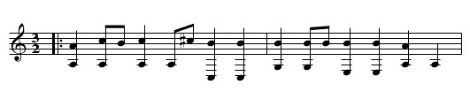 Le petit moulin - staff notation