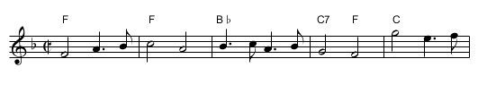 Le Pistolet - staff notation