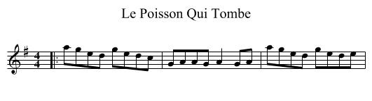 Le Poisson Qui Tombe - staff notation