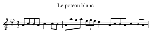 Le poteau blanc - staff notation