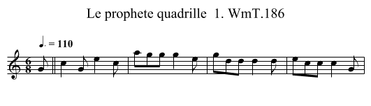 Le prophete quadrille  1. WmT.186 - staff notation