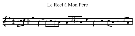 Le Reel à Mon Père - staff notation