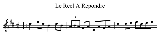 Le Reel A Repondre - staff notation