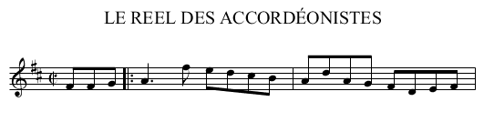LE REEL DES ACCORDÉONISTES - staff notation