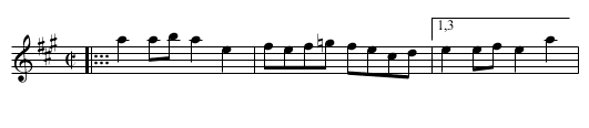 le Reel en viole - staff notation