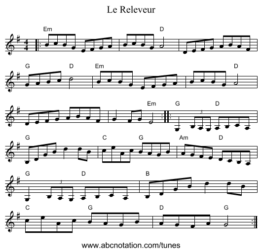 Le Releveur - staff notation