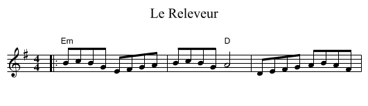 Le Releveur - staff notation