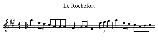 Le Rochefort - staff notation